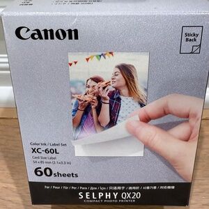 Canon Selphy XC-60L Paper for Selphy QX20 Printer